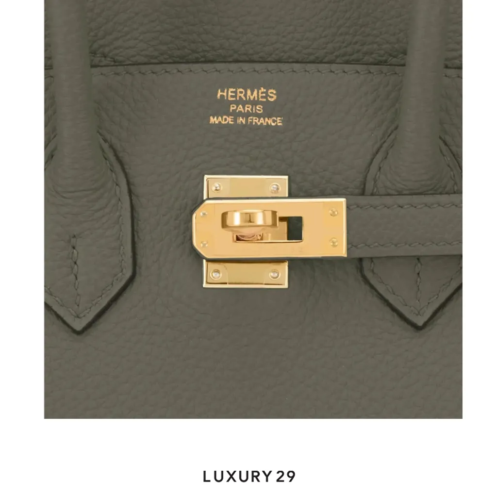 Hermes Birkin 25 Vert Maquis Bag Togo Gold Hardware Military Green K Stamp (2025)(Small, Green)