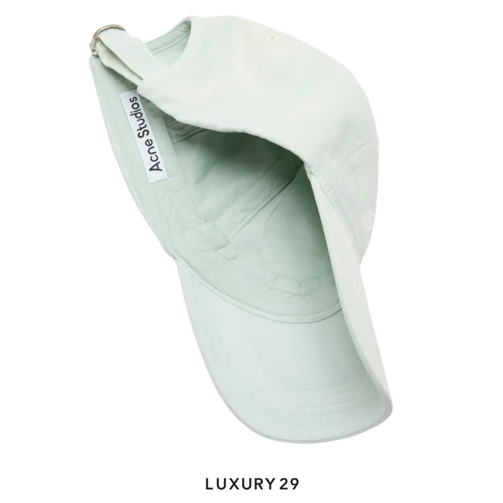 Acne Studios Embroidered logo cap Light Green(Free Size, Green)
