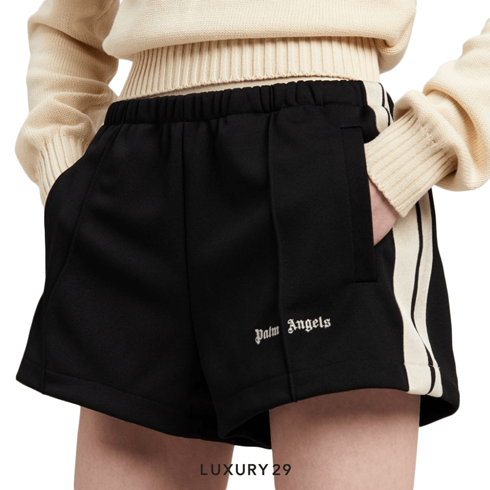 Palm Angels side-stripe track shorts black/off-white(S, Black)