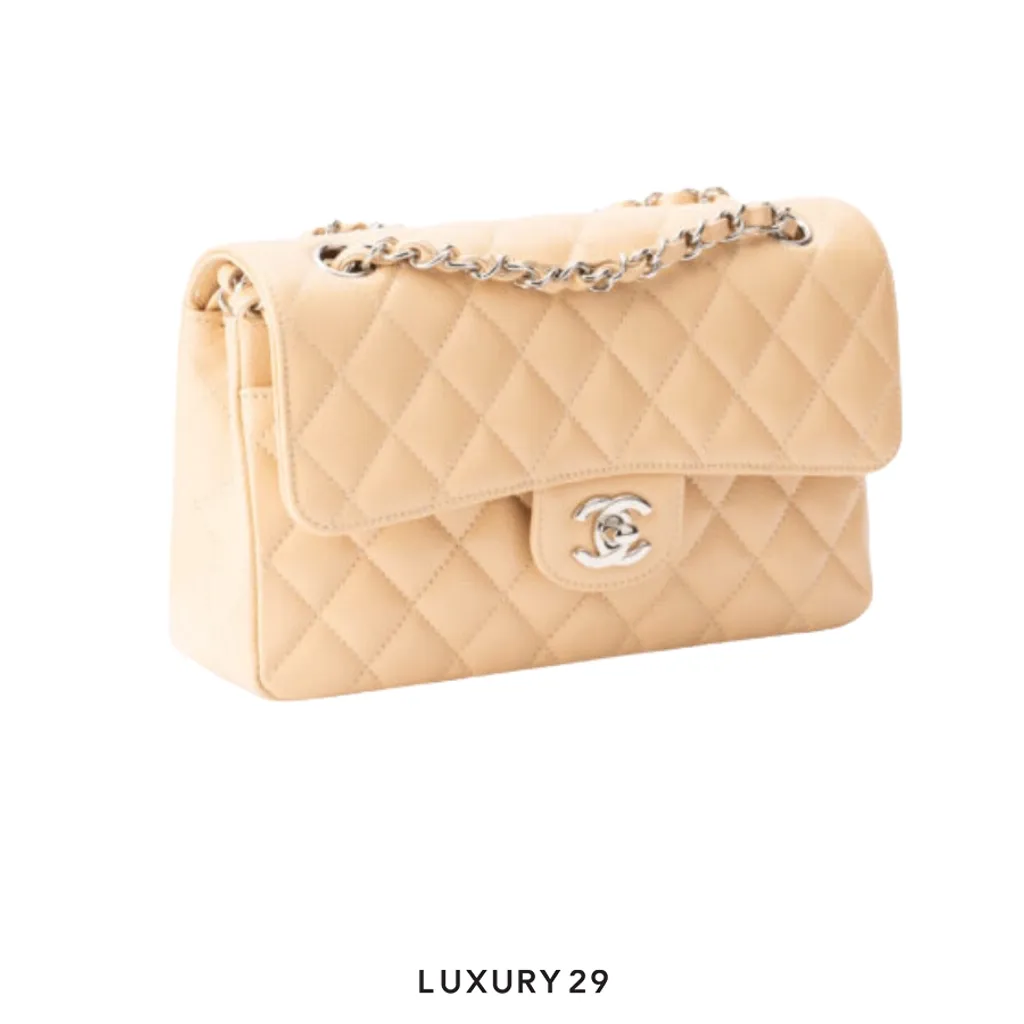 Chanel Classic Double Flap Bag Small Beige SHW(Small, Neutrals)