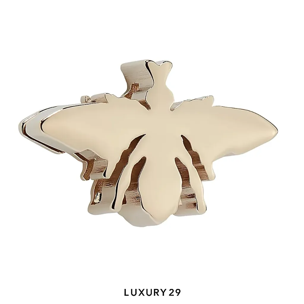 Dior Bee Badge Pale My ABC Gold-Finish Metal(Free Size, Gold)
