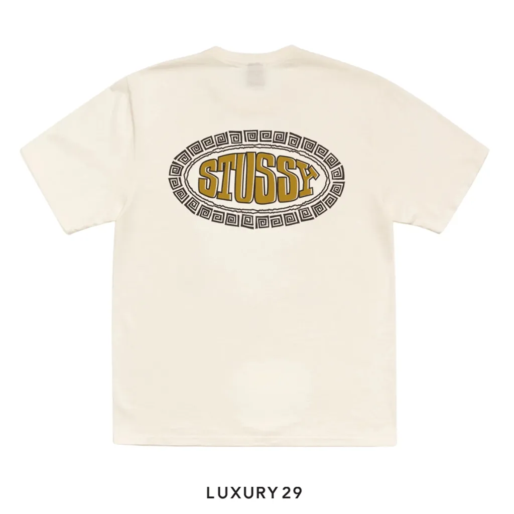 Stussy TILE OVAL TEE PIGMENT DYED(S, White)