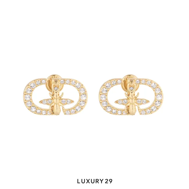 Dior Petit CD Bee Stud Earrings