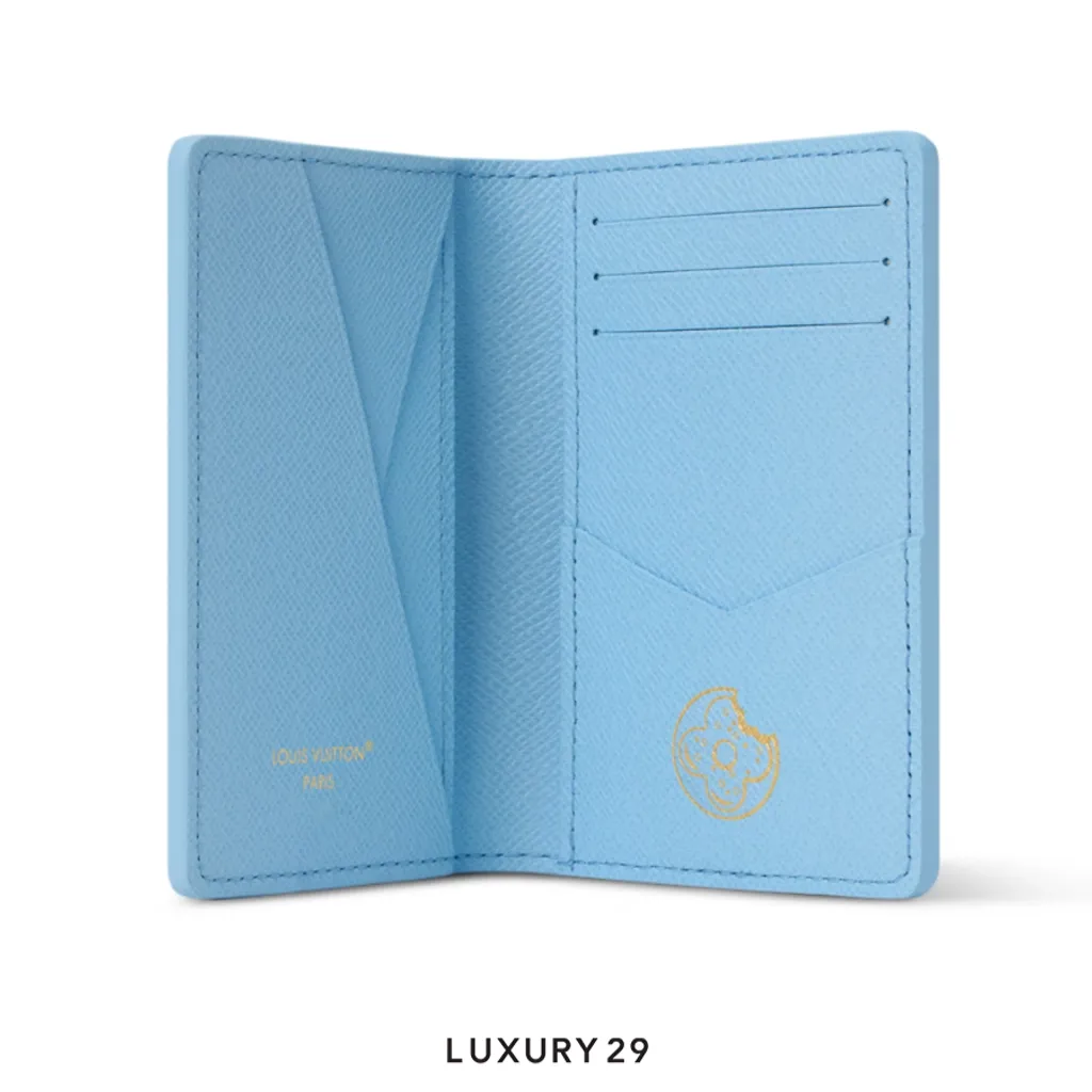 Louis Vuitton LV Wallet Pocket Organizer unique donut-shaped design Blueberry(Small, Blue)