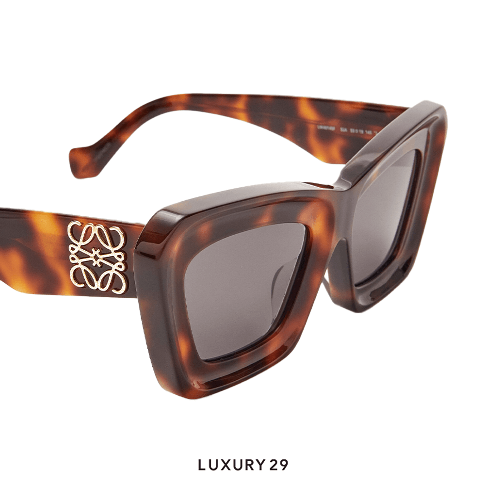 Loewe Beveled Cateye Sunglasses Havana(Free Size, Brown)