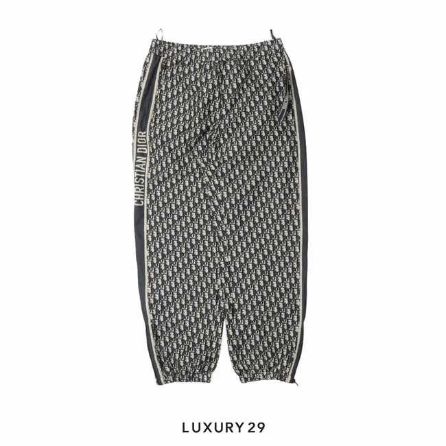 Dior monogram track pants grey