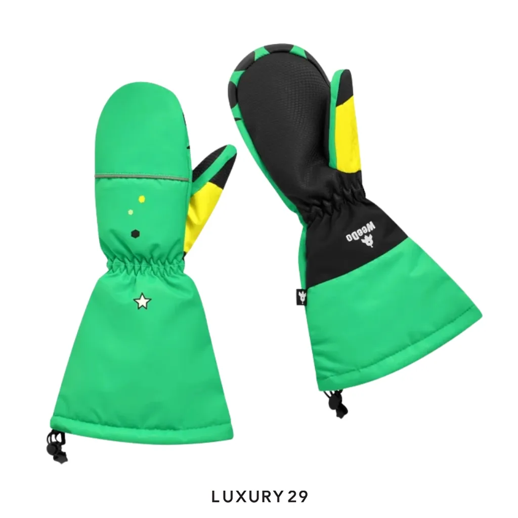 Weedo Kids Mitten Mondo Green(L, Green)