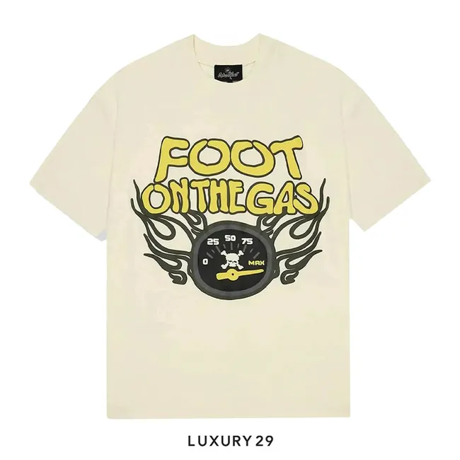Broken Planet Foot On The Gas T-shirt Vanilla White