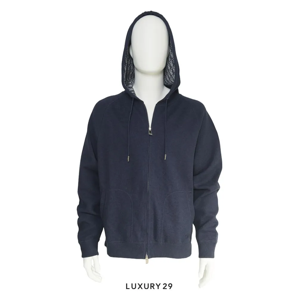 Dior Track Jacket Navy Blue Cotton Knit and Cashmere