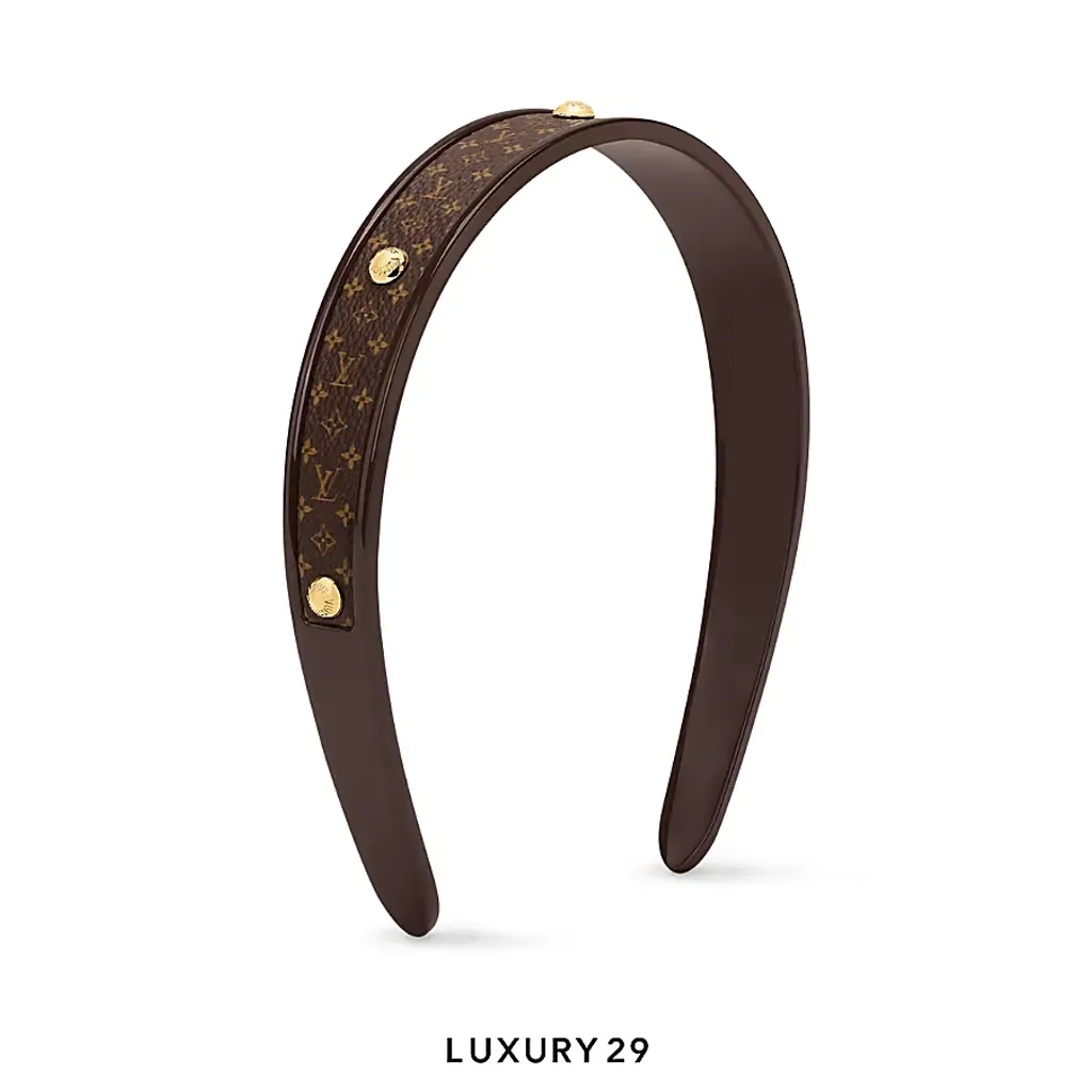 Louis Vuitton LV MNG Resin Headband(Free Size, Brown)