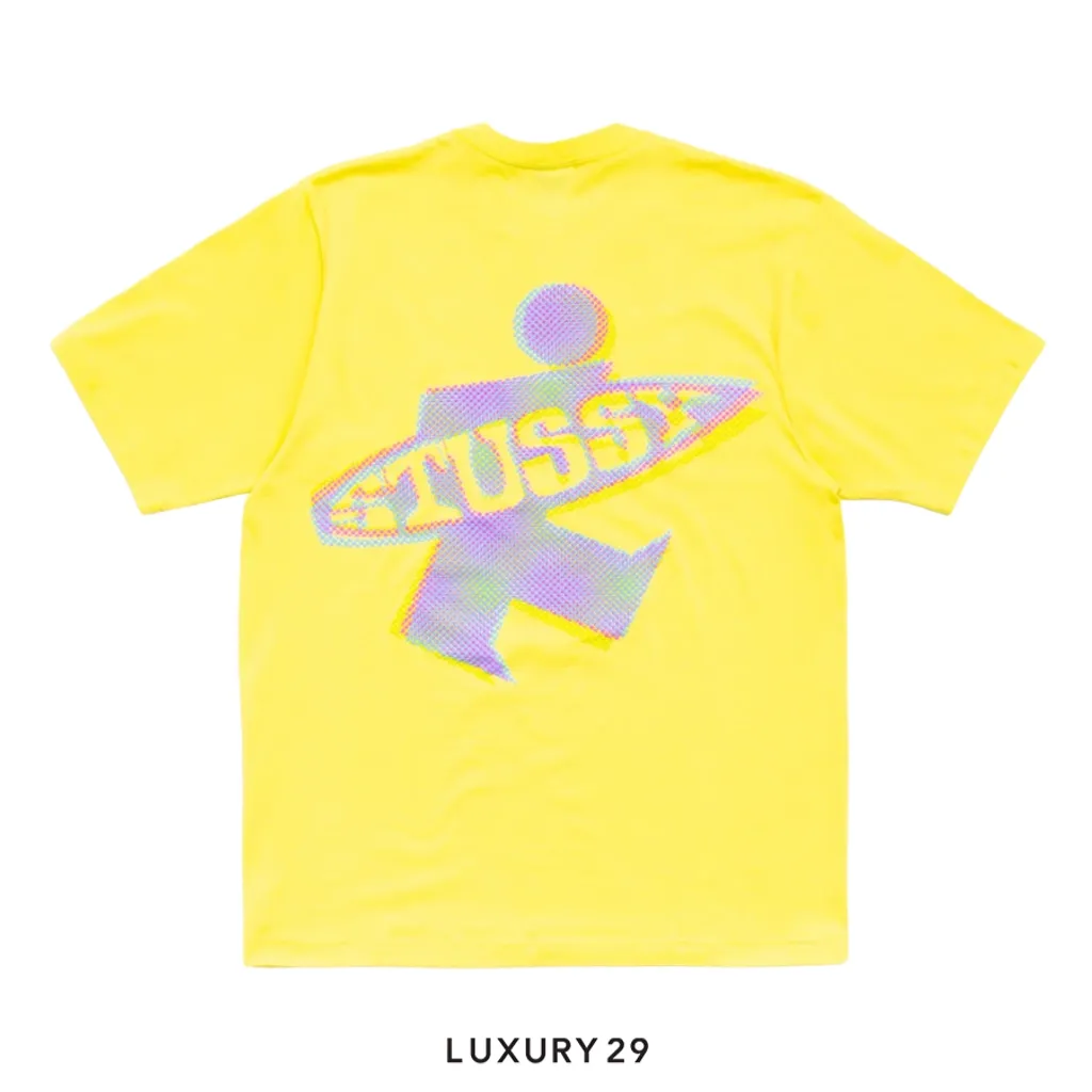 STUSSY DOT SURF PUFF PRINT TEE LEMON(S, Yellow)