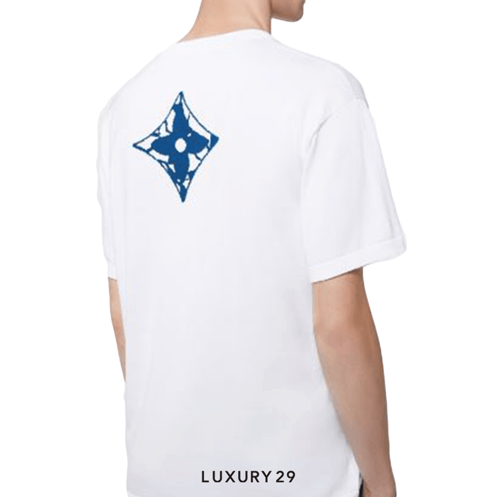 Louis Vuitton LV Ski Short-Sleeved Cotton Crewneck(L, White)