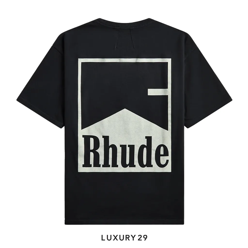RHUDE Chevron Tee Vintage Black(M, Black)