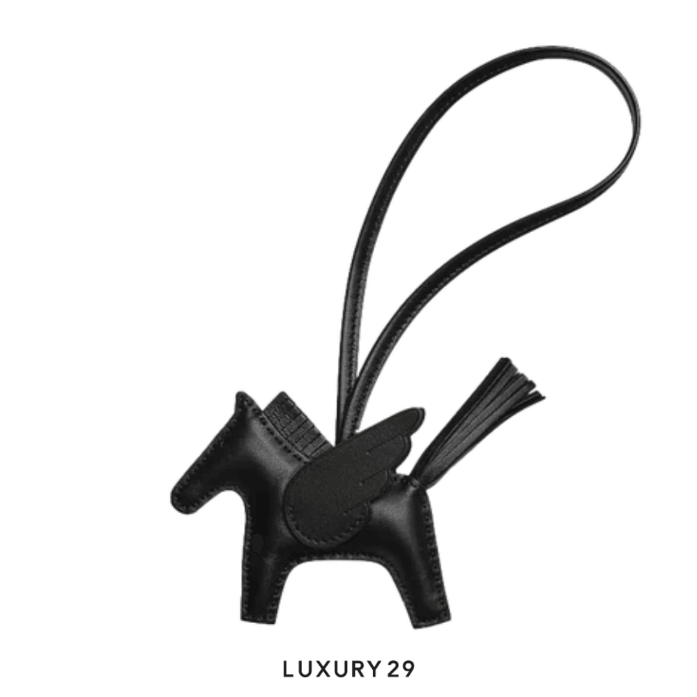Hermes Rodeo Pegase PM charm Noir / Noir / Noir