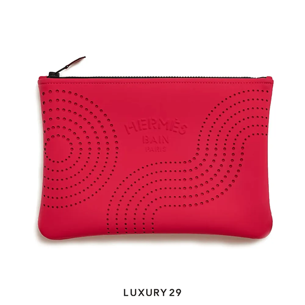 Hermes Neobain Zen Au Soleil Case, Small Model Rose Anguria(Small, Pink)