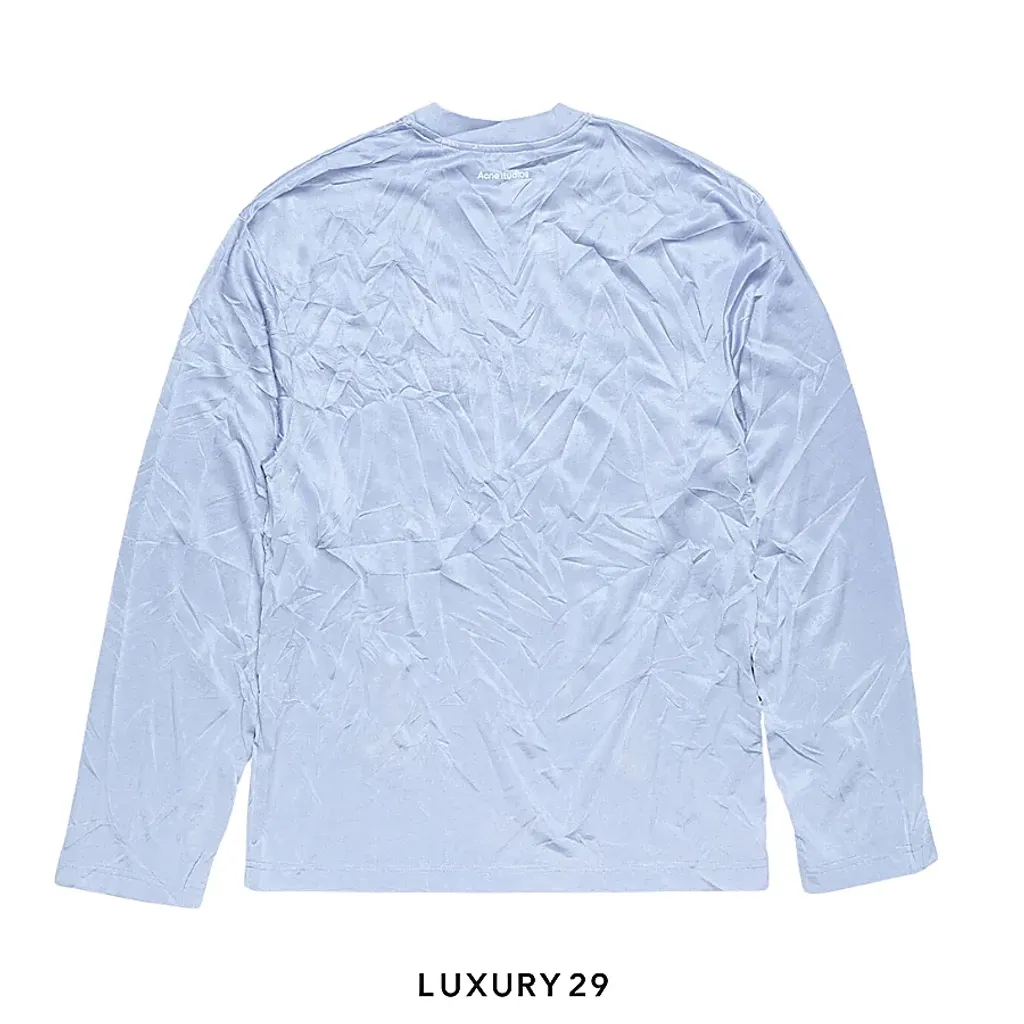 Acne Studios Crinkled graphic t-shirt Powder Blue(M/S, Blue)
