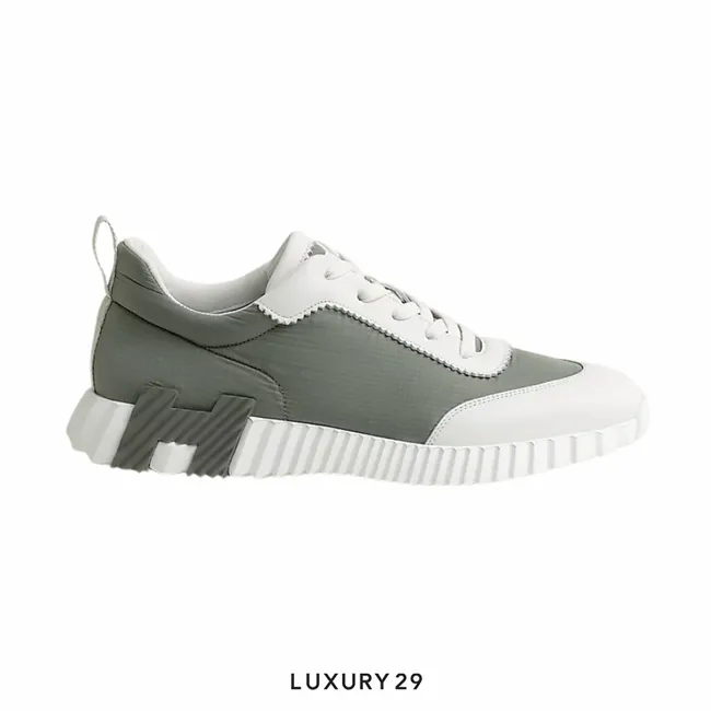 HERMES Sneakers Bouncing etoupe / blanc