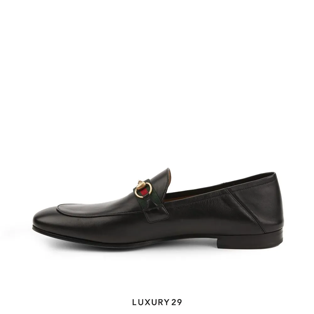 Gucci Women's Loafer With Web In Black Leather(47, Black)