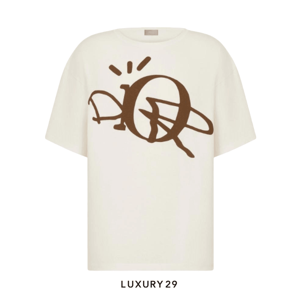 Dior X CACTUS JACK Oversized T-Shirt White/Brown(S, White)