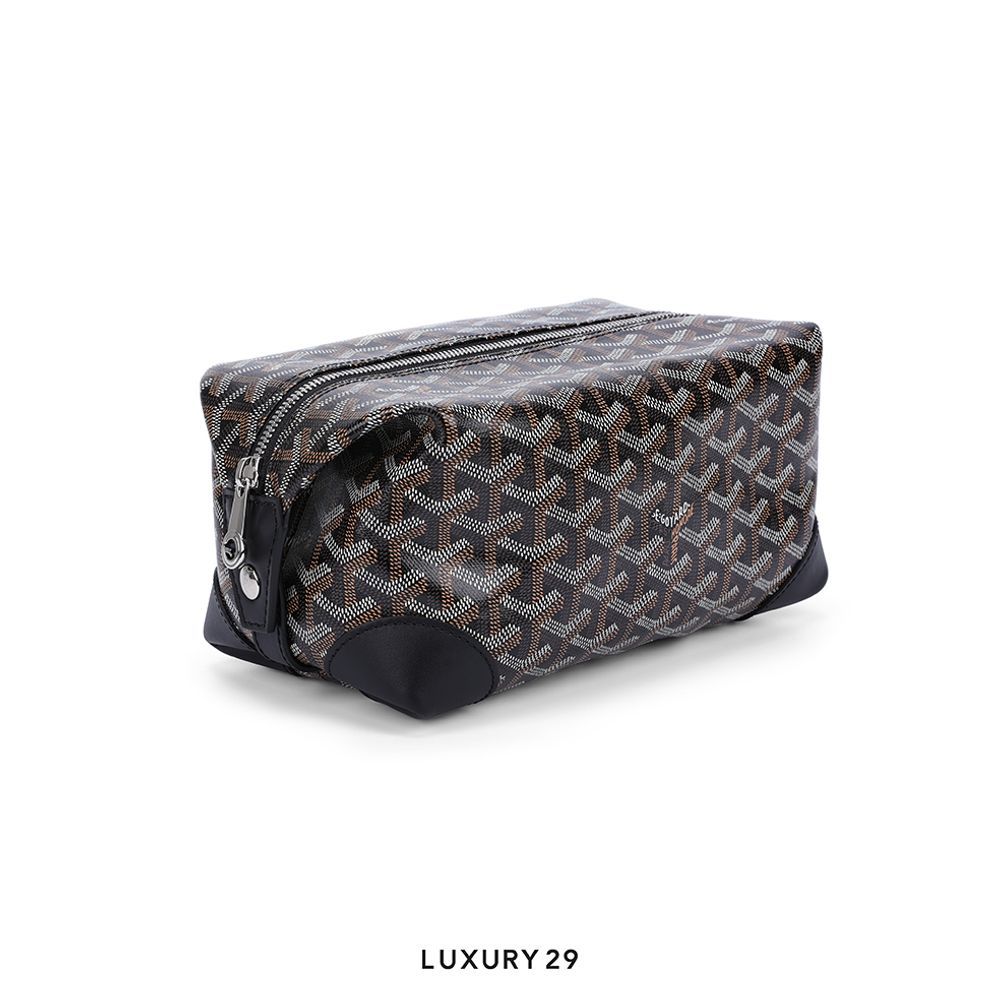 Goyard Bowling 25 Toiletry Bag Black(Small, Black)