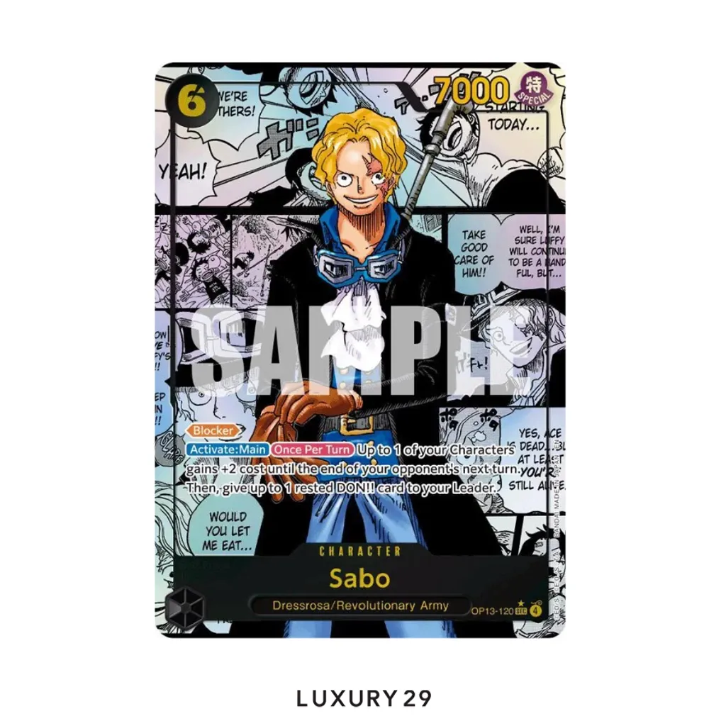 One Piece Sabo (120) (Super Alternate Art) Carrying On His Will SEC (ENG) OP13-120 (PSA10)(Small, Multicolour)