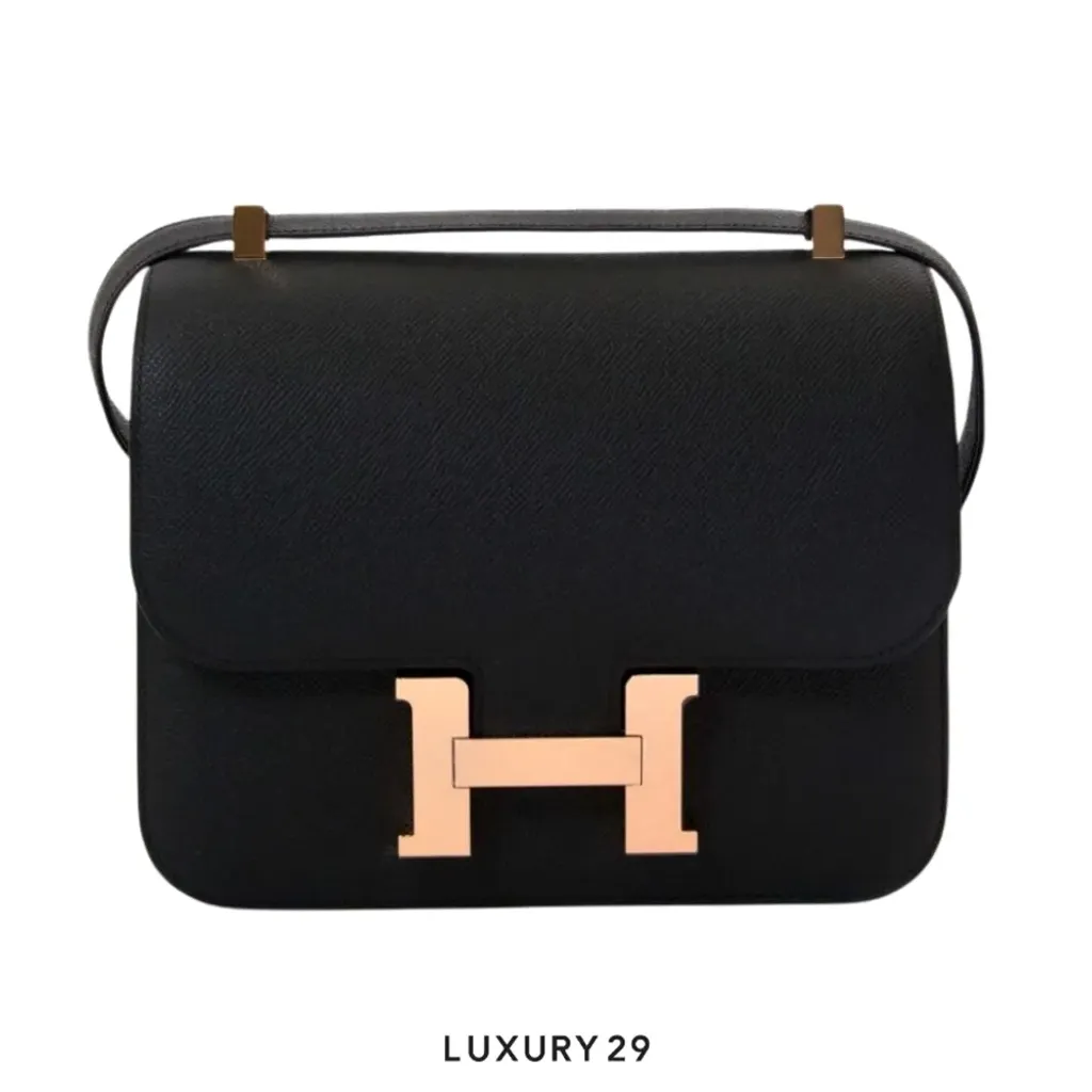 Hermes Constance III Miroir Veau Epsom Noir(Mini, Black)