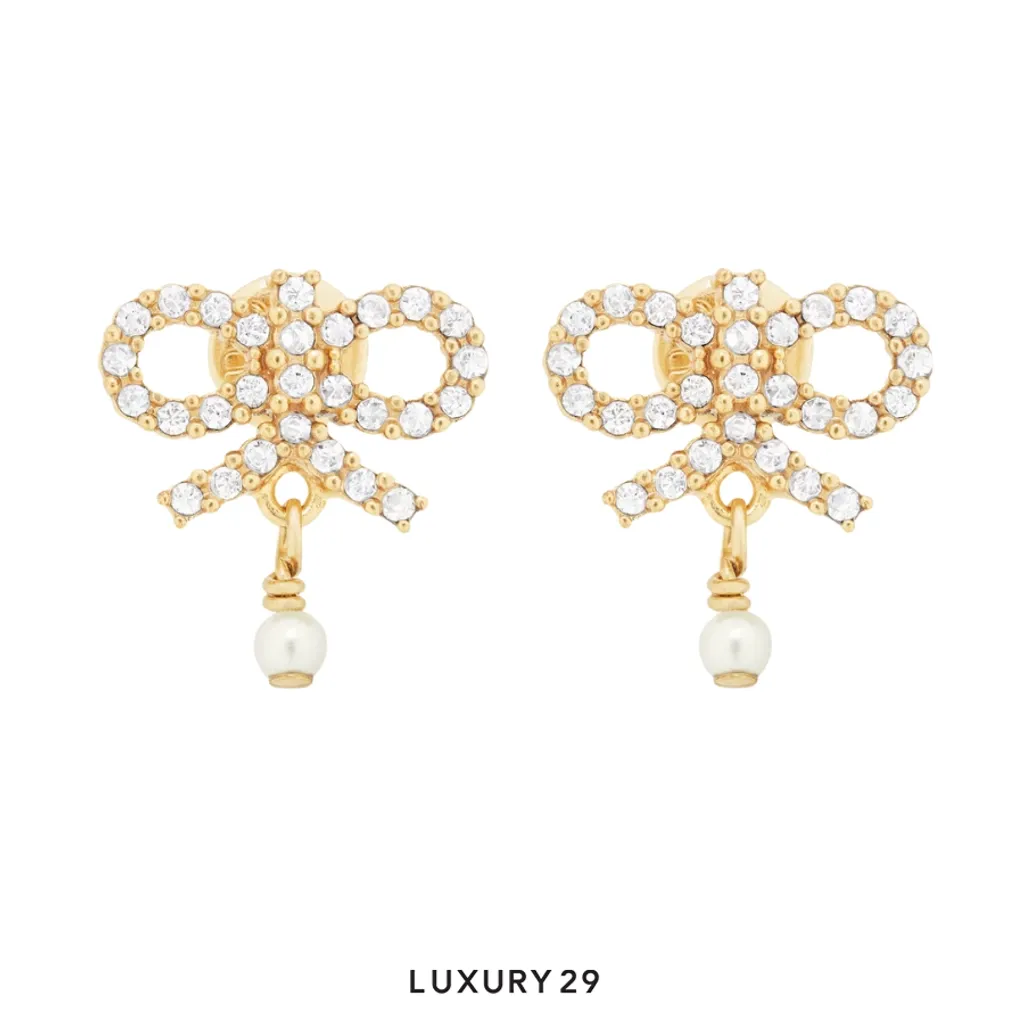 ピアス Dior Le Noeud De Dior Earrings Dior Le Noeud de Dior Earrings Gold-Finish Metal with White