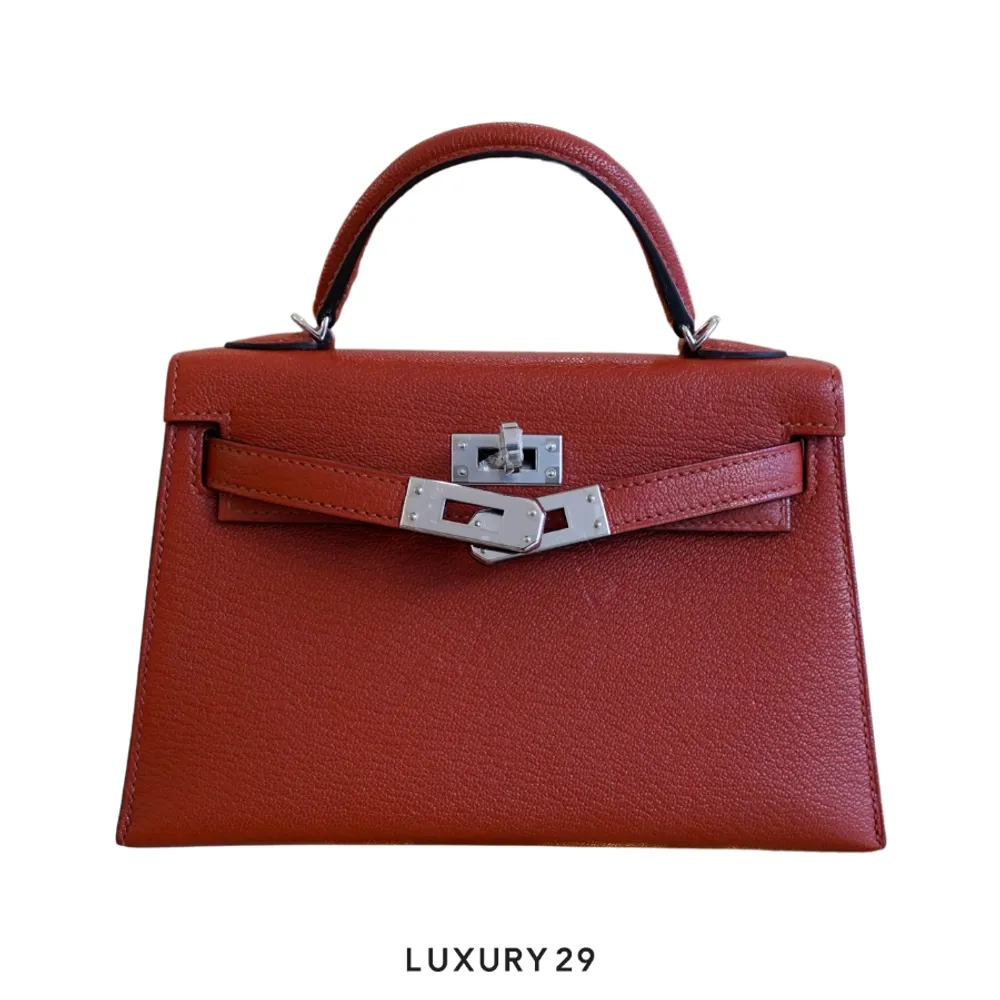 Hermes Kelly Sellier 20 Chevre Mysore Cuivre  (2022) / U Stamp(Mini, Orange)