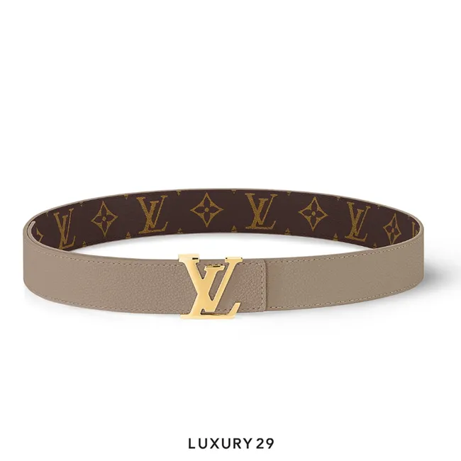 Louis Vuitton LV Initiales 30mm Reversible Belt Biege