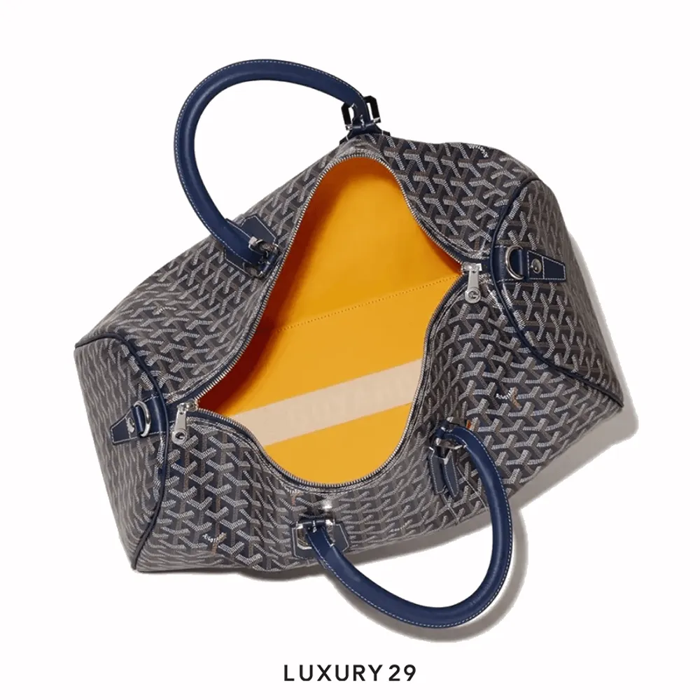 Goyard Boston 50 bag Navy Blue(Medium, Blue)