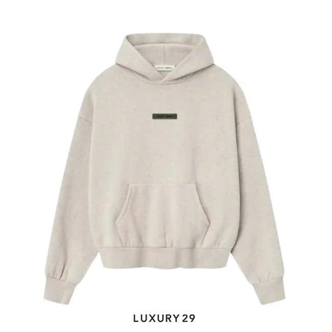 Essentials Fear of God Essentials Classic Fleece Hoodie Heather Stone  (SS25)