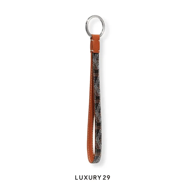 Goyard Sesame Key Ring Black & Tan