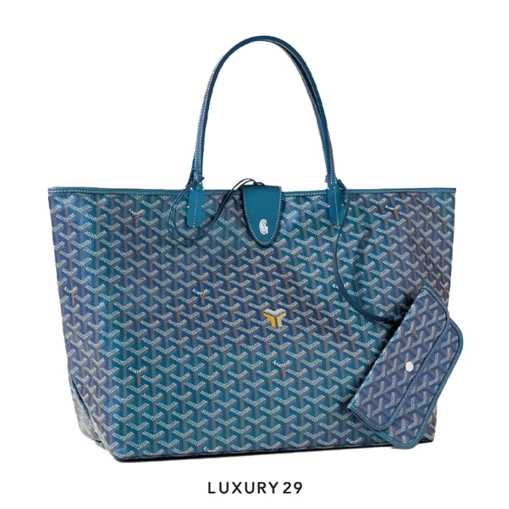 Goyard Saint Louis GM Bag 2024 Pearly Blue(Large, Blue)