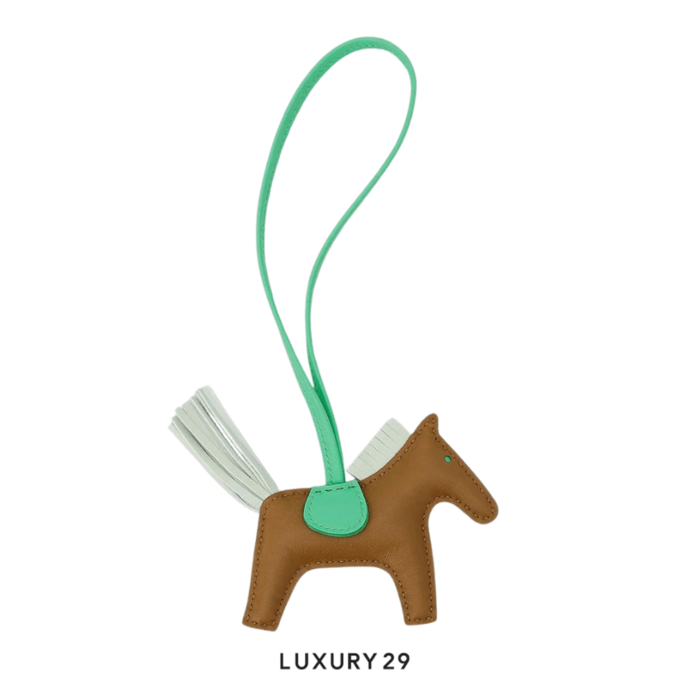 Hermes Rodeo PM charm Sesame / Vert Fizz / Menthe(Small, Brown)