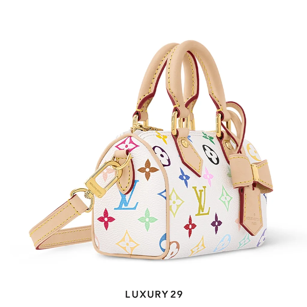 Louis Vuitton LV x TM Nano Speedy Monogram coated canvas(Mini, White)