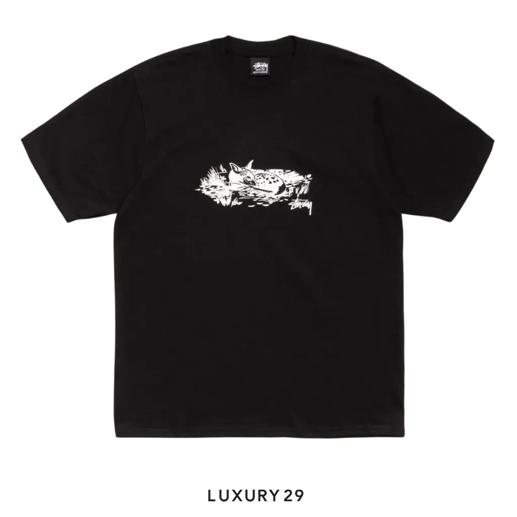 Stussy FAWN TEE BLACK(S, Black)