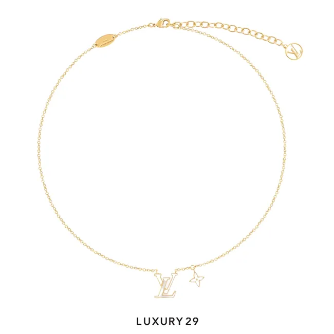 Louis Vuitton LV Iconic Enamel Necklace White enamel