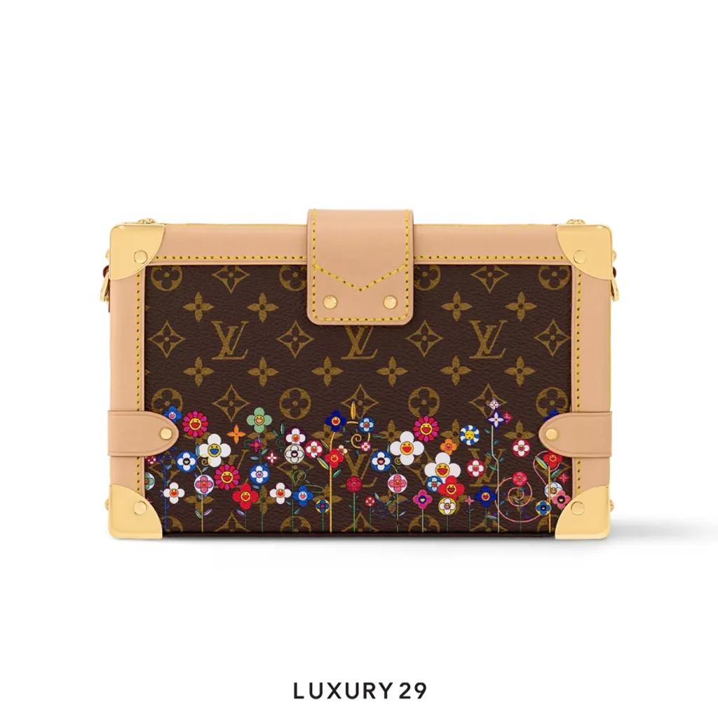Louis Vuitton LV x TM Petite Malle Monogram Coated Canvas(Small, Brown)