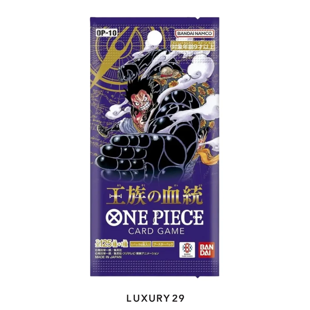 One Piece Card Game Booster Box from the Royal Bloodline (OP-10) Booster Pack JP Version(Small, Purple)