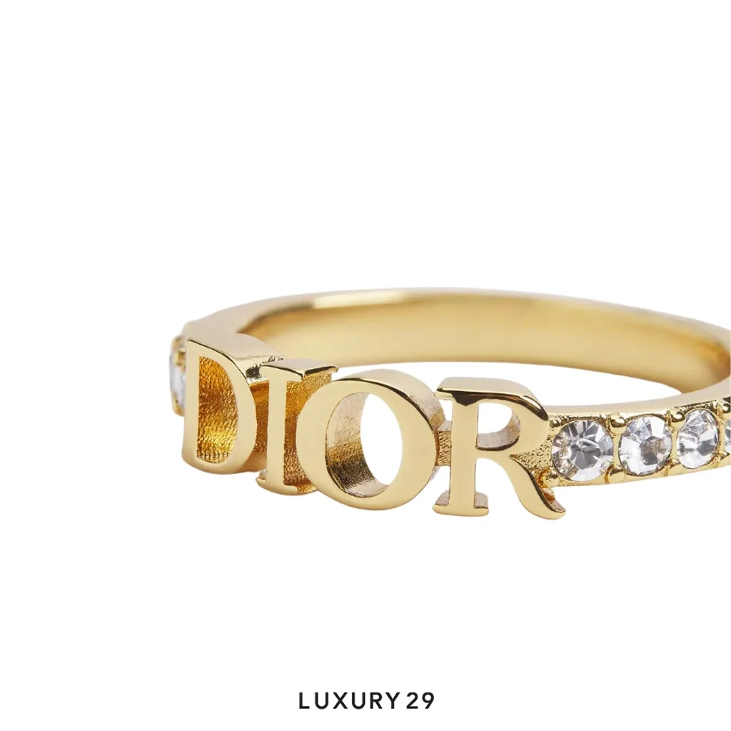 Dior evolution Ring Gold-Finish Metal and Sparkling Crystals(XS, Gold)
