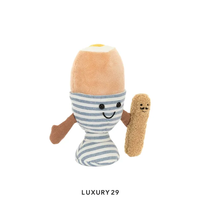 JellyCat Amuseables Eggetha Egg & Lance Soldier Brown