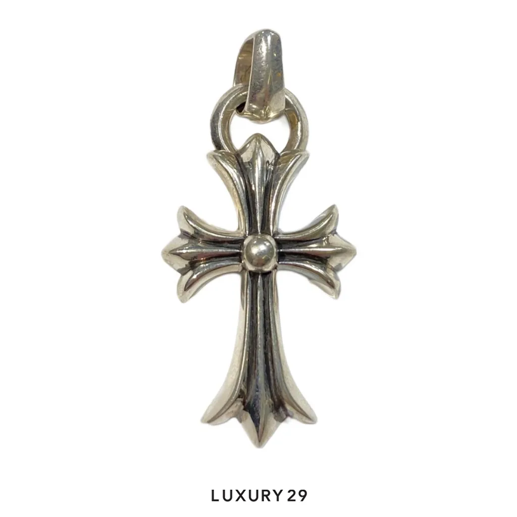 Chrome Hearts Cemetery Cross Pendant with Bale(Free Size, Grey)