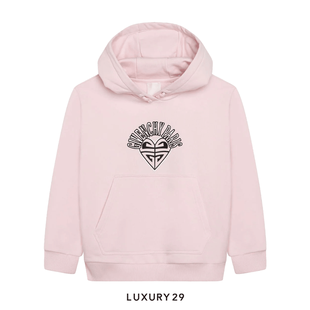 GIVENCHY Seatshirt with printed hood(8A, Pink)