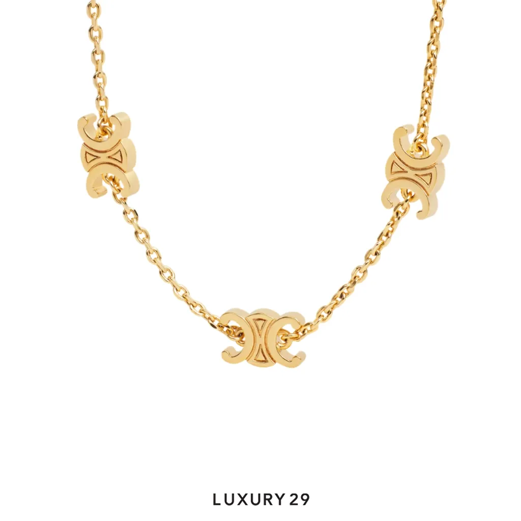 Celine Mini Triomphe bracelet Gold(Free Size, Gold)