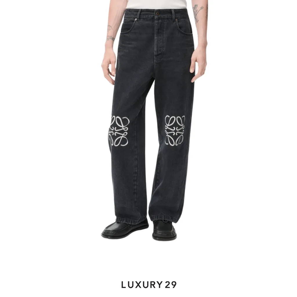 LOEWE Anagram baggy jeans in denim(44, Black)