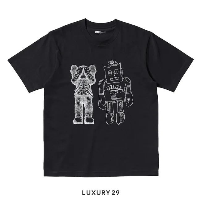 Uniqlo KAWS + Warhol UT  (Short Sleeve Graphic T-Shirt) Black