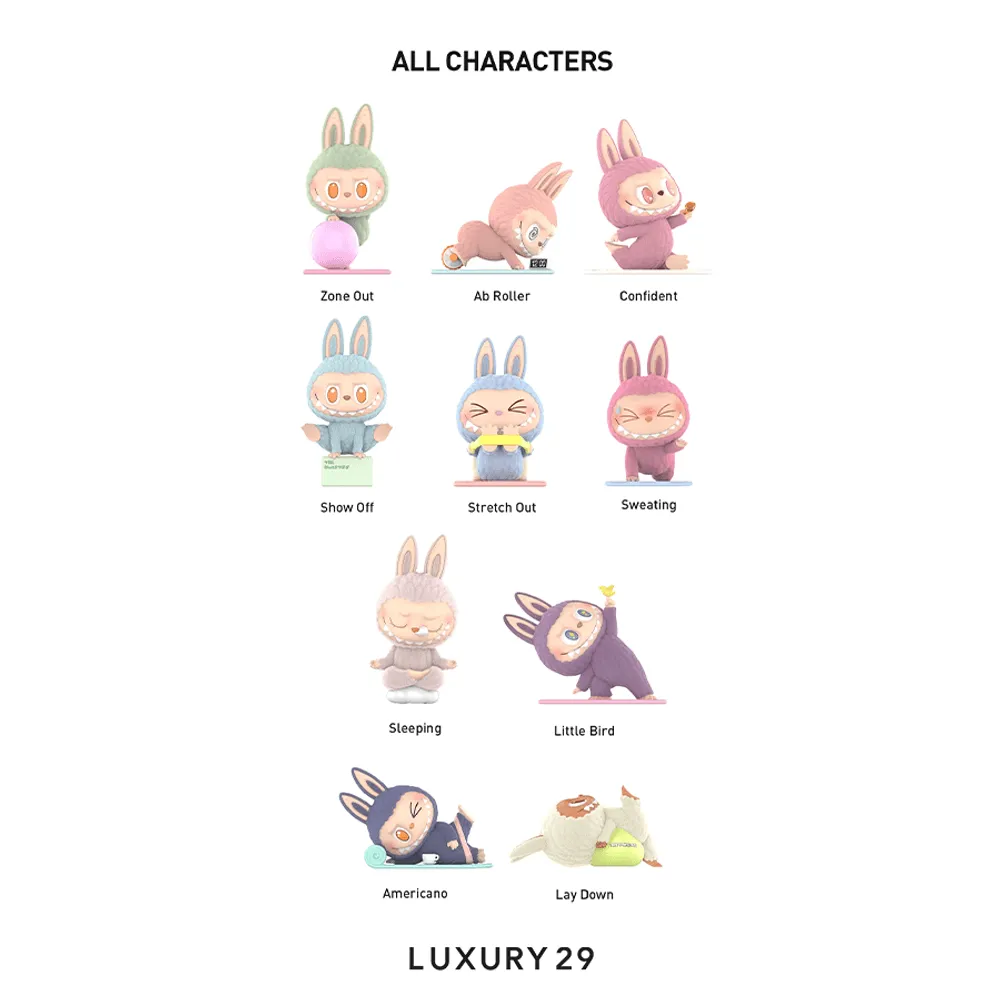 POP MART THE MONSTERS Lazy Yoga Series Figures