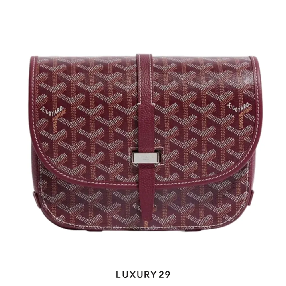 在庫わずか★送料込♪【GOYARD】Belvedere PM バッグ Burgundy Goyard Belvedere PM Bag Burgundy