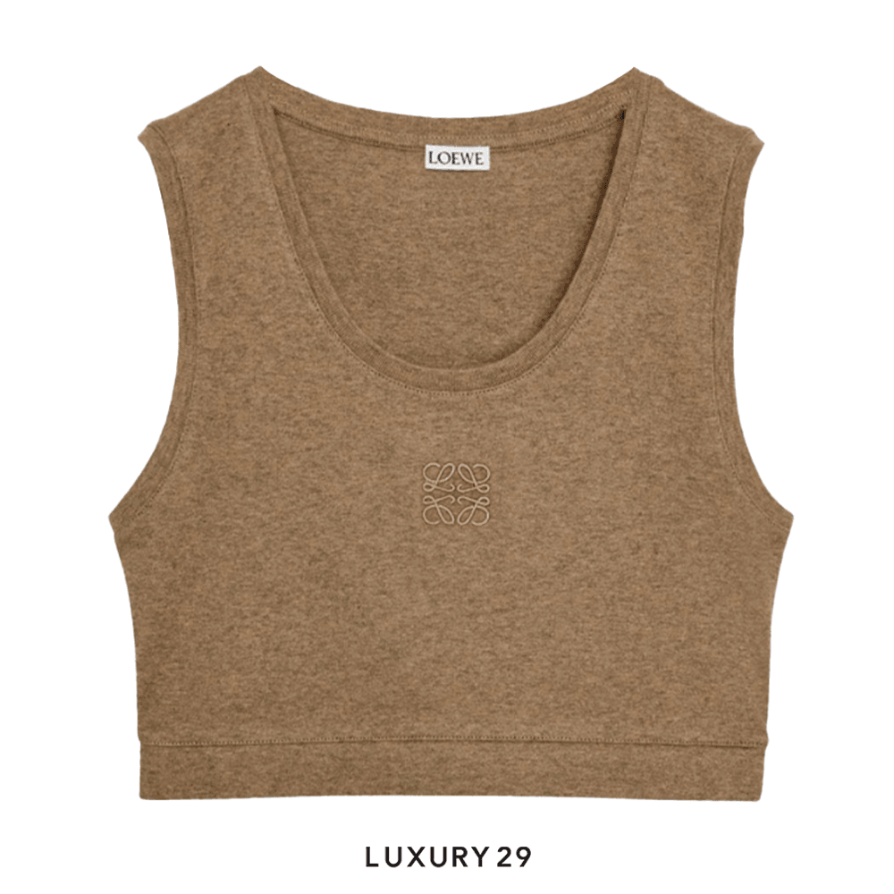 Loewe Anagram tank top in cotton Brown(M, Brown)