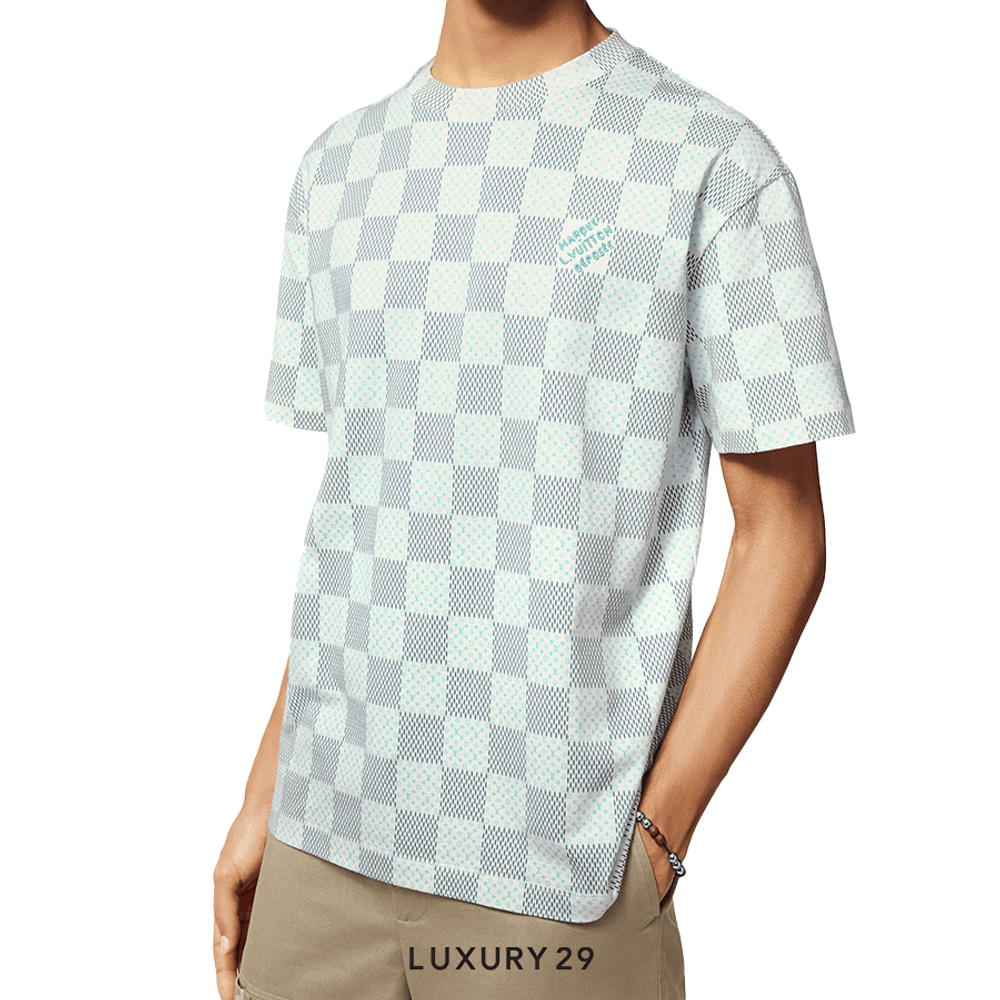 Louis Vuitton LV Printed Short-Sleeved Cotton T-Shirt(2XL, Green)